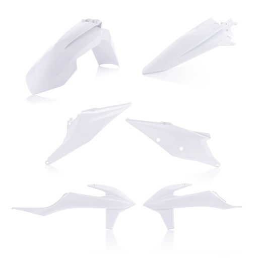 [Acerbis] Kit de plasticos completos [Color: Blanco] KTM EXC-F 250-350-450-500 20-23, XC-W 250-300 2023, XC-W TPI 300 20-22, XCF-W 350-500 20-22