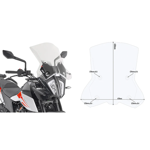 [GIVI] Parabrisas KTM Adventure 390-790-890 19-24