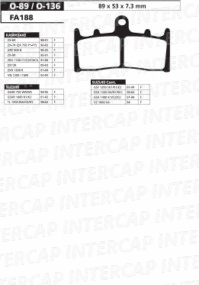 [ORA] Kit de Pastillas de freno | O-89 | (Delantero) Suzuki GSX R 750 94 DEL.GSX R1000B 93 / 94