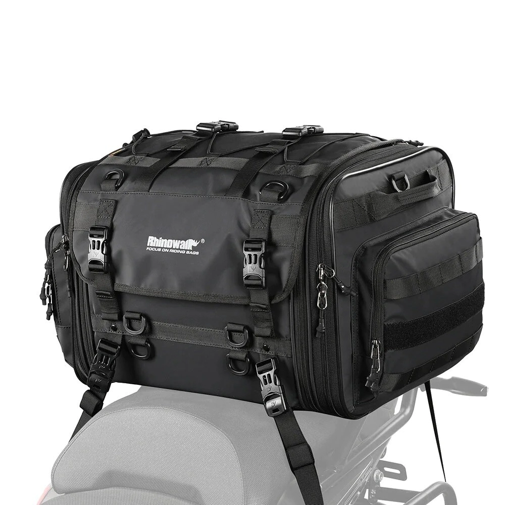 [RHINOWALK] Top case (40L-60L) [Color: Negro] Bolso Trasero Expansible