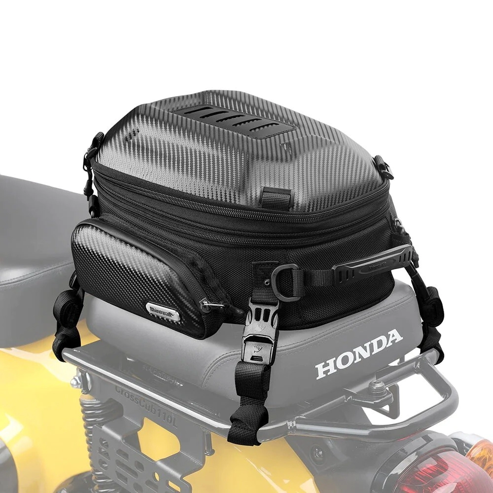 [RHINOWALK] Top case (12L) [Color: Negro] Bolso Mochila Trasero Rigido Expansible 18L Matte