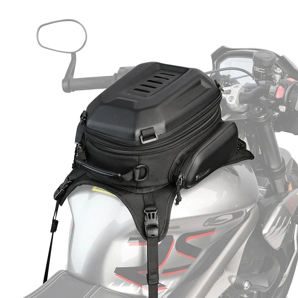 [RHINOWALK] Bolso de tanque Mochila Rigido Expansible 15L-18L Black