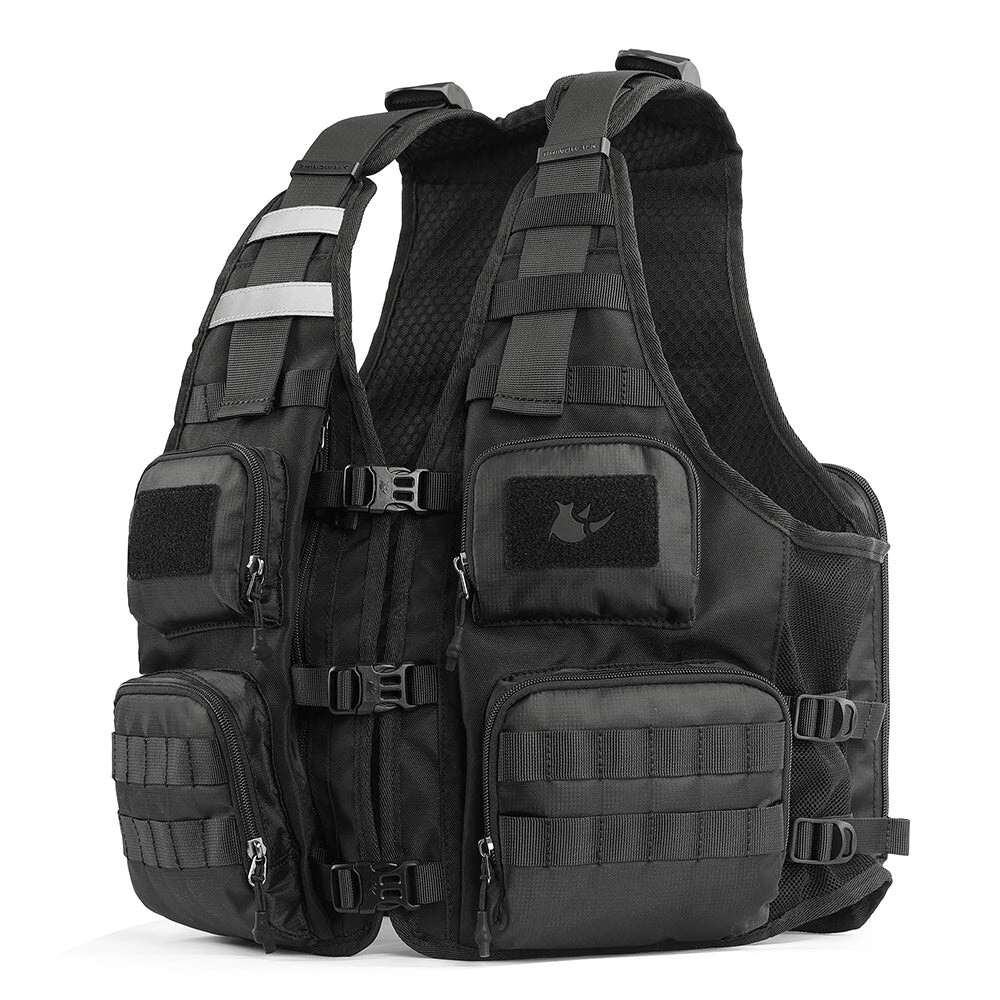 [RHINOWALK] Campera [Color: Negro] Chaleco Protector Multifuncional 3L
