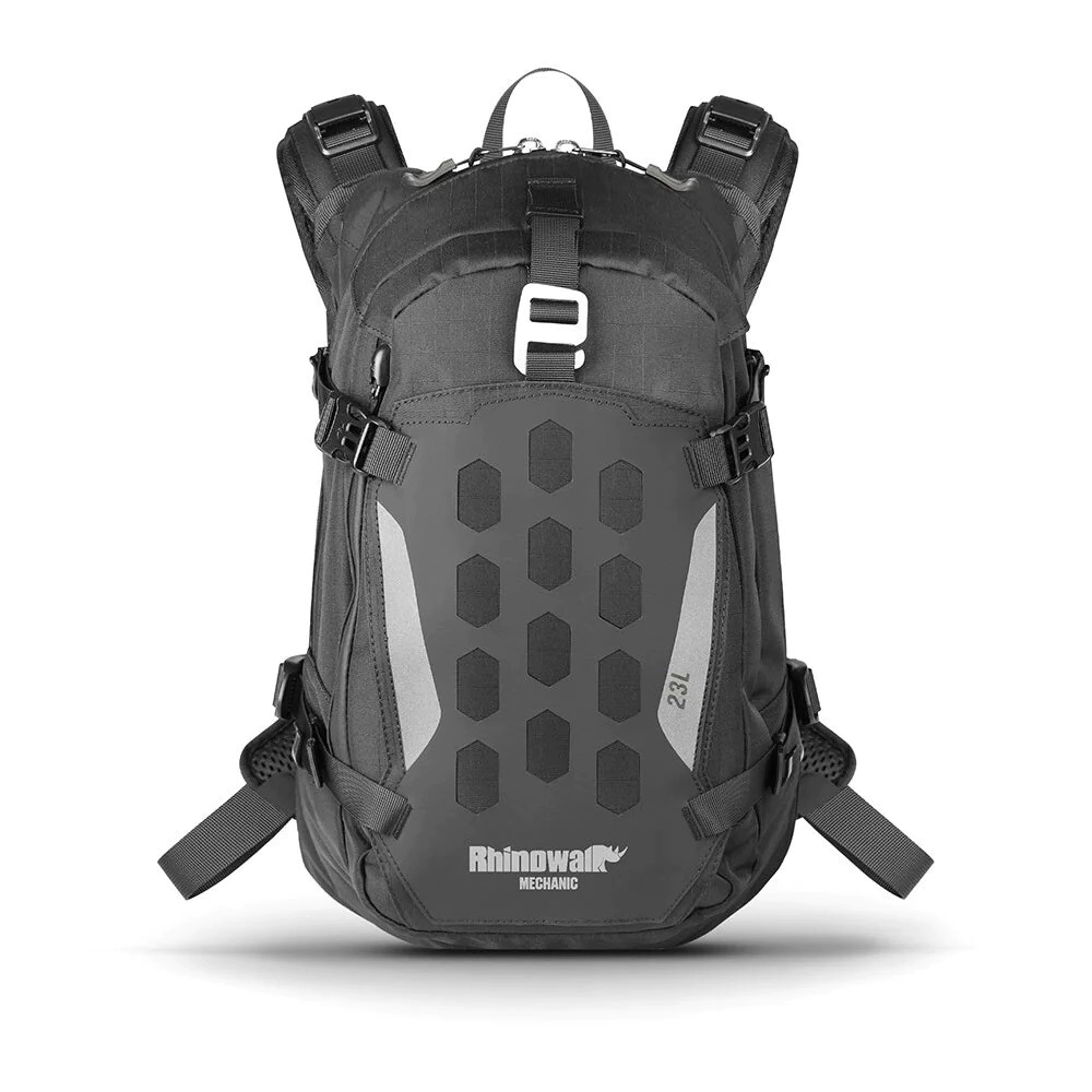[RHINOWALK] Mochila [Color: Negro] Molle Mechanic Impermeable