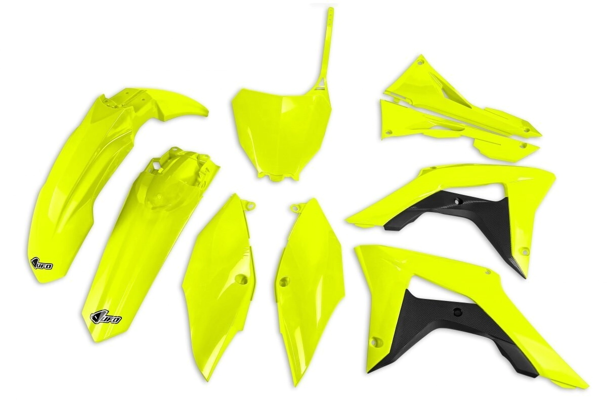 [UFO] Kit de plasticos completos [Color: AMARILLO] CRF 250R 18 21 450R 17 20 Tapa Caja Filtro Fluo