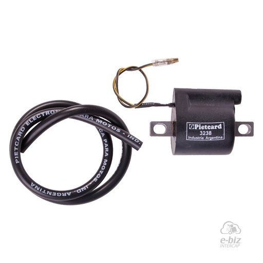 [Pietcard Electronica] Bobina de alta 3238 SE Reemplaza 3226 Okinoi 110 SIN Arco CON Cable Negro Amarillo