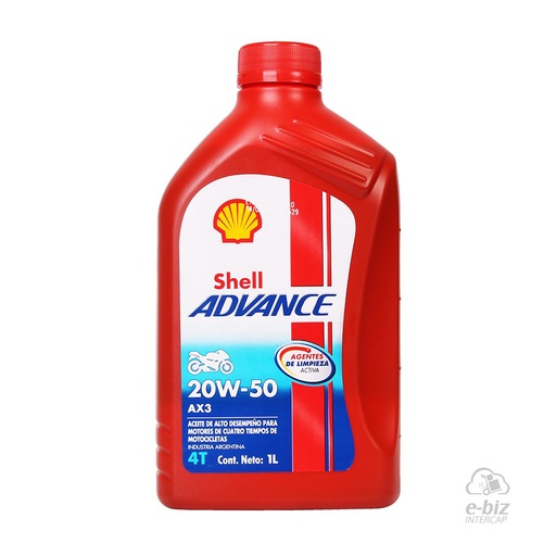 [Shell] Aceite de motor 4T Advance AX3 20W-50 SG Ma MINERAL MULTIGRADO