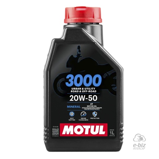 [Motul] Aceite de motor 4T Mineral 3000 20W50 1 LT.