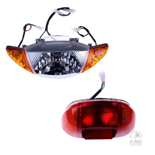[JFW] Luces y faros Juego Delantero Trasero Corven Energy 110 06-15 || Honda BIZ 100 Giros Ambar