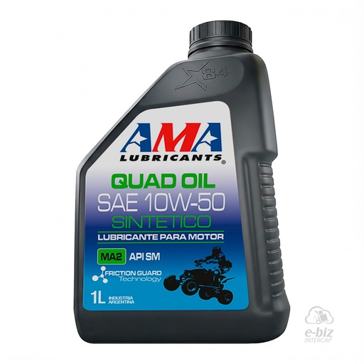 [Ama Oils] Aceite de motor 4T Quad OIL 1 LTS Sintetico Competicion 10W50