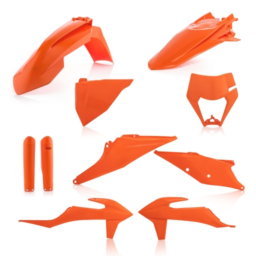 [Acerbis] Kit de plasticos completos [Color: Naranja] KTM EXC-F 250-350-450-500 20-23, XC-W 250-300 2023, XC-W TPI 300 20-22, XCF-W 350-500 20-22