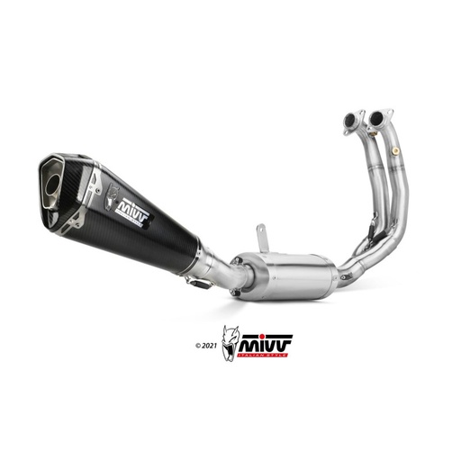 [MIVV] Escape system 2X1 Delta carbono Aprilia RS 660 2021 || BMW F GS 750 2024 || Aprilia Tuono 660 2021-24