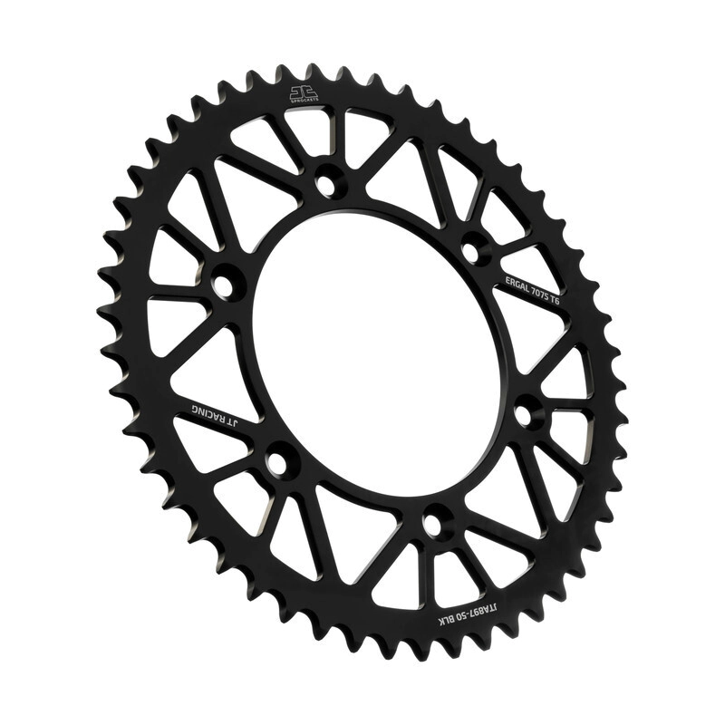 [JT] Corona de ALUMINIO Z:45 ALU 800 00 24 Negra KTM E-XC 125-250-350-620 94-25, EXC 125-150-200-250-300-360-380-400-440-450-500-520-525-530 94-27, EXC 6DAYS 300 2018… (12 modelos) || KTM ADV 790, 890