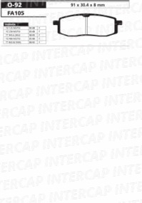 [ORA] Kit de Pastillas de freno | O-92 | Yamaha YZ 125 74-25, YZ 50TH 125 2024, YZ Monster 125 22-25 || Yamaha YZ 250, 490, TT 350