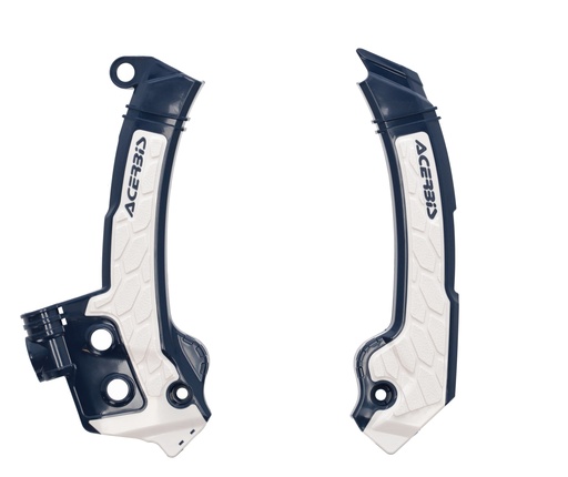 [Acerbis] Plasticos [Color: Azul] X-Grip Frame Guard Azul/Blanco Husqvarna FC 250-350-450 23-24, FE 250-350-450 23-24, FE w 350-501 2024, FX 350-450 23-24, TC 125-250 23-24