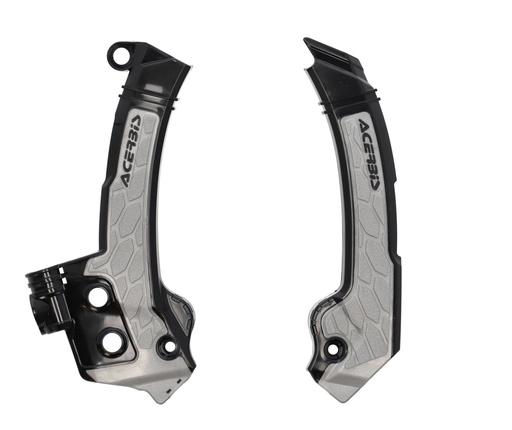 [Acerbis] Plasticos [Color: Negro] X-Grip Frame Guard Negro/Gris Husqvarna FC 250-350-450 23-24, FE 250-350-450 23-24, FE w 350-501 2024, FX 350-450 23-24, TC 125-250 23-24