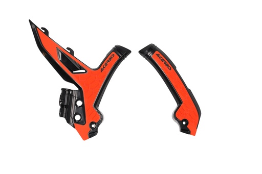 [Acerbis] Plasticos [Color: Negro] X-Grip Frame Guard Negro/Naranja KTM EXC-F 250-350-450-500 24-25, SX 125-250 23-25, SX-F 250-350-450 23-25, XC-F 250-350-450 23-25, XC-W 150-250-300 24-25