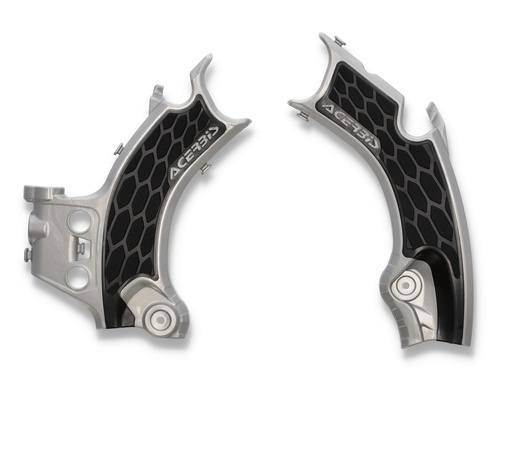 [Acerbis] Cubre cuadro [Color: Plateado] X-Grip Frame Guards Honda CRF 250-450 21-24, CRF RX 250-450 21-24