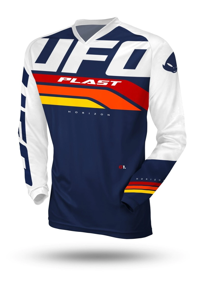 [UFO] Remera [Color: ROJO] Talle:L Jersey MX Horizon Blanco
