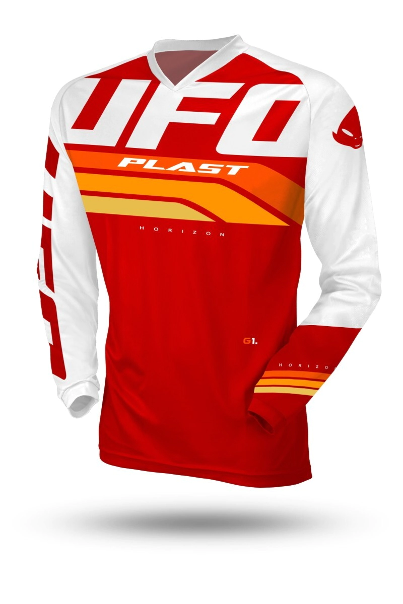 [UFO] Remera [Color: ROJO] Talle:XL Jersey MX Horizon Blanco