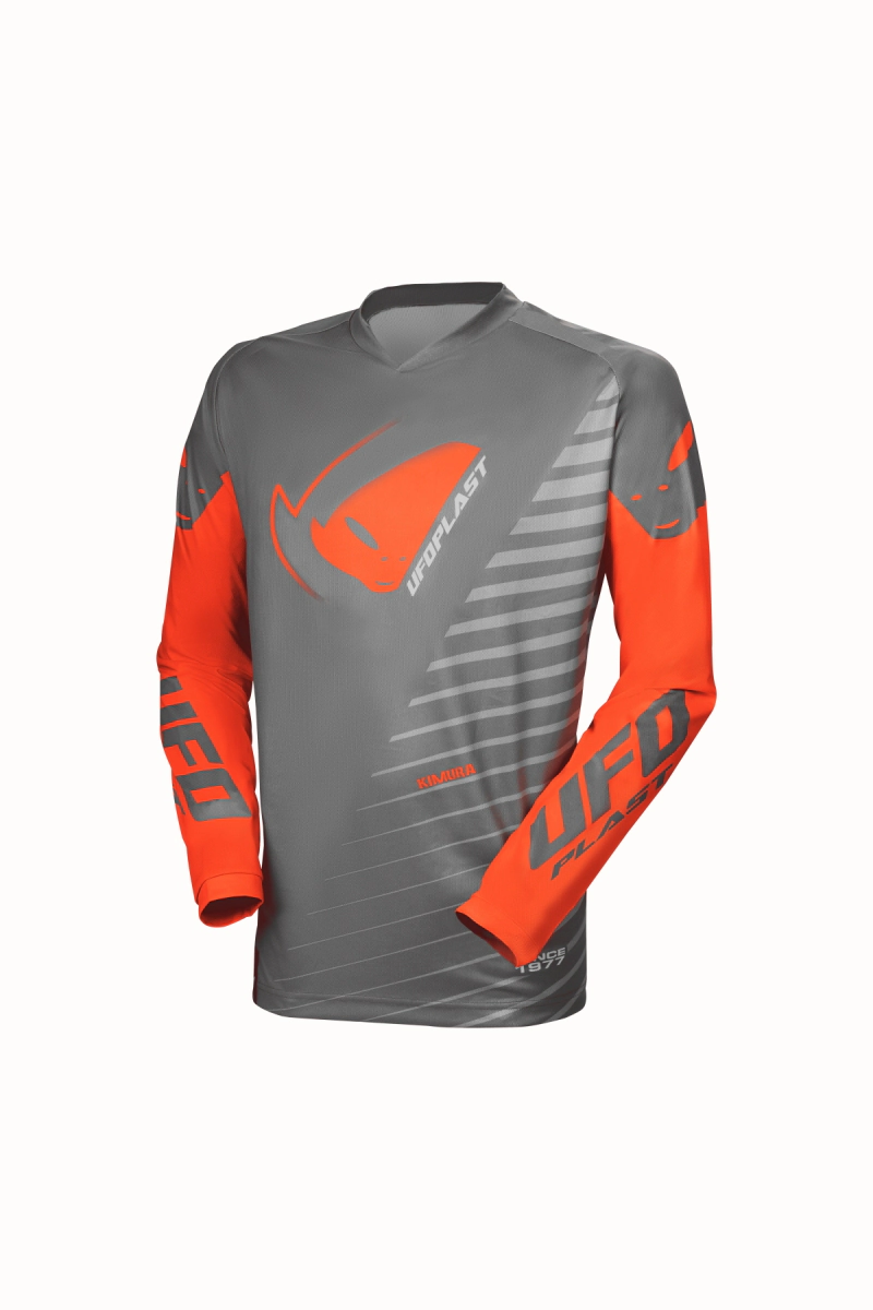 [UFO] Remera [Color: GRIS] Jersey MX Niño Kimura Naranja 4XS