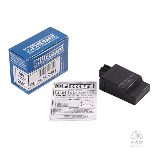 [Pietcard Electronica] CDI |DIGITAL| alimentacion a Batería. c/corte a 10.200 RPM 2461 AÑO Yamaha XTZ 125 2016