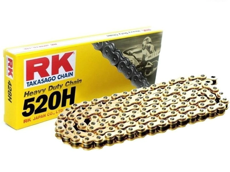 [RK] Cadena de transmision 520Hx-120L [Color: DORADA] (Reforzada) DORADA