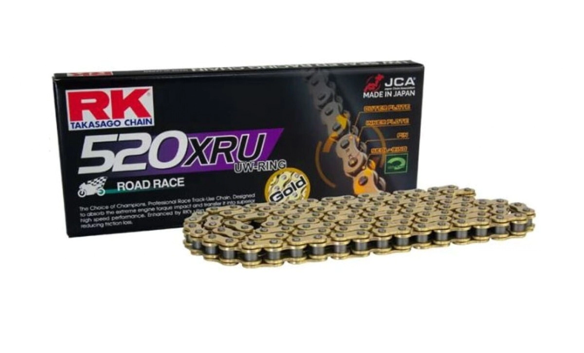 [RK] Cadena de transmision 520XRUx-122L [Color: DORADA] DORADA GP Racing UW Ring