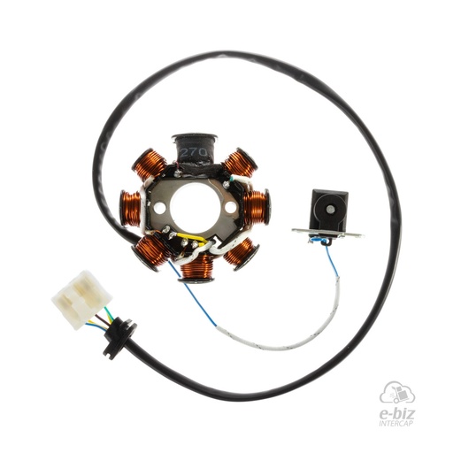 [Pietcard Electronica] Encendido 270 Estator Mon DE 8 P AISLADO A MASA EJ:Motomel BLITZ 110CC C / ENC A MAGNETO