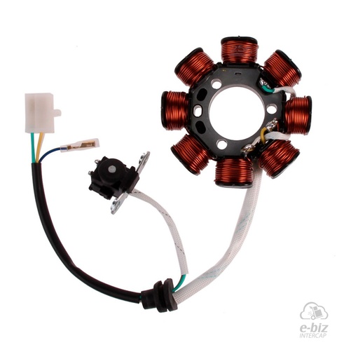 [Pietcard Electronica] Encendido 255 Estator 8 ENC CC BAT USO Exclusivo CON Regulador 1459 Honda CG 150 04-24, CG Titan 125 00-24