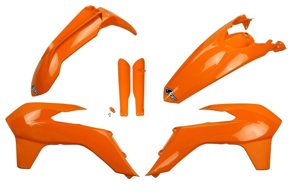 [UFO] Kit de plasticos completos [Color: NARANJA] 14/16 SIN Faro KTM E-XC 125 14-16, EXC 125-150-200-250-300-450-500 14-16, EXC-F 250-350-500 14-16, Freeride E-XC 14-16
