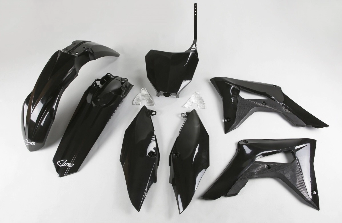 [UFO] Kit de plasticos completos [Color: NEGRO] 18/21 450R 17 Honda 250 CRF LR 18-20, CRF 250F 19-21, CRF 250L 18-21, CRF 250R 18-21, CRF 250RX 18-21, CRF 250X 18-21