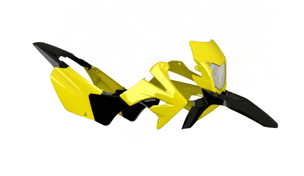 [AMX] Kit de plasticos completos [Color: AMARILLO] Faro Honda 250 XR 79-80, 250 XR Tornado 98-25, XR 250L 86-96, XR 250R 81-04