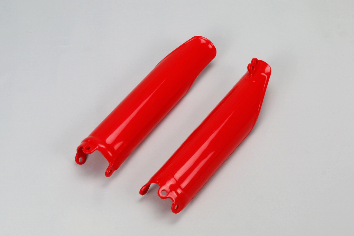 [UFO] Protector de horquilla [Color: ROJO] Cubre Barrales Honda CRF 250 09-18 || Honda CRF 450R