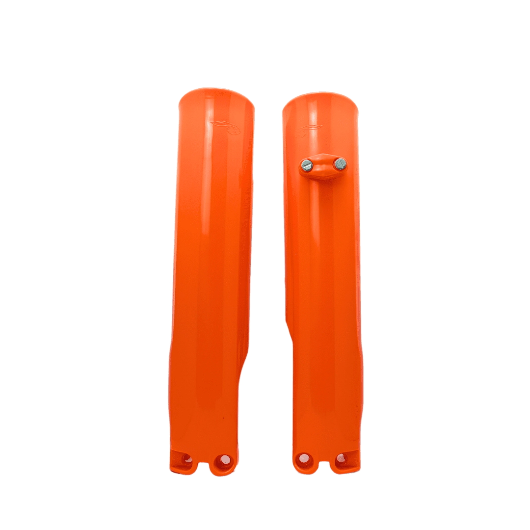 [AMX] Protector de horquilla [Color: NARANJA] Cubre Barrales Cerrado KTM / HUSQ 14 / 24 Gas 21 / 24 MXF 18 / 24 NARANJA