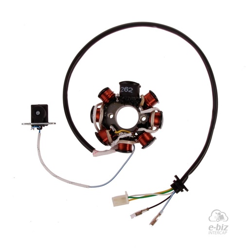 [Pietcard Electronica] Encendido 262 Estator Mon DE 8 P CON CONEXION A MASA EJ:Keller 150 YB150T-15 XTREME C / ENC A MAGNETO