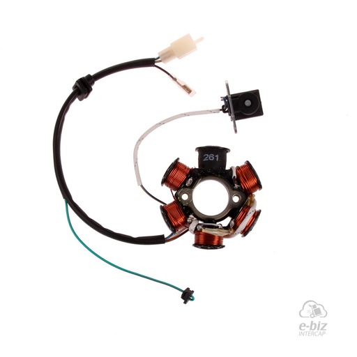 [Pietcard Electronica] Encendido 261 Estator Mon DE 6 P CON CONEXION A MASA EJ:Honda 70 DAX AÑO 2003 C / ENC A MAGNETO