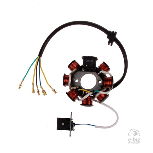 [Pietcard Electronica] Encendido 253 Estator 2014 Mon DE 8 P AISLADO DE MASA EJ:Motomel BIT 110 Zanella ZB 110 AUT TODAS C / ENC A MAGNETO