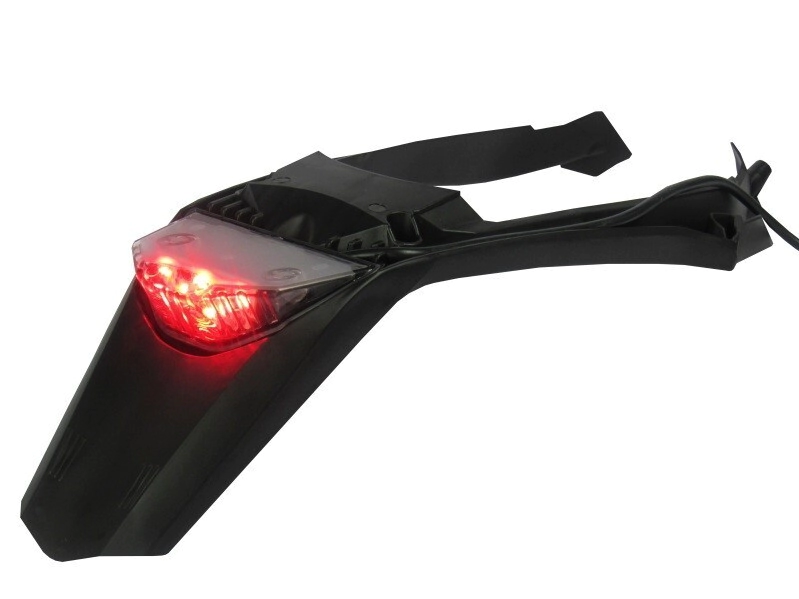 [AMX] Guardabarros trasero [Color: ROJO] Colín trasero KTM END 20-23 con LED