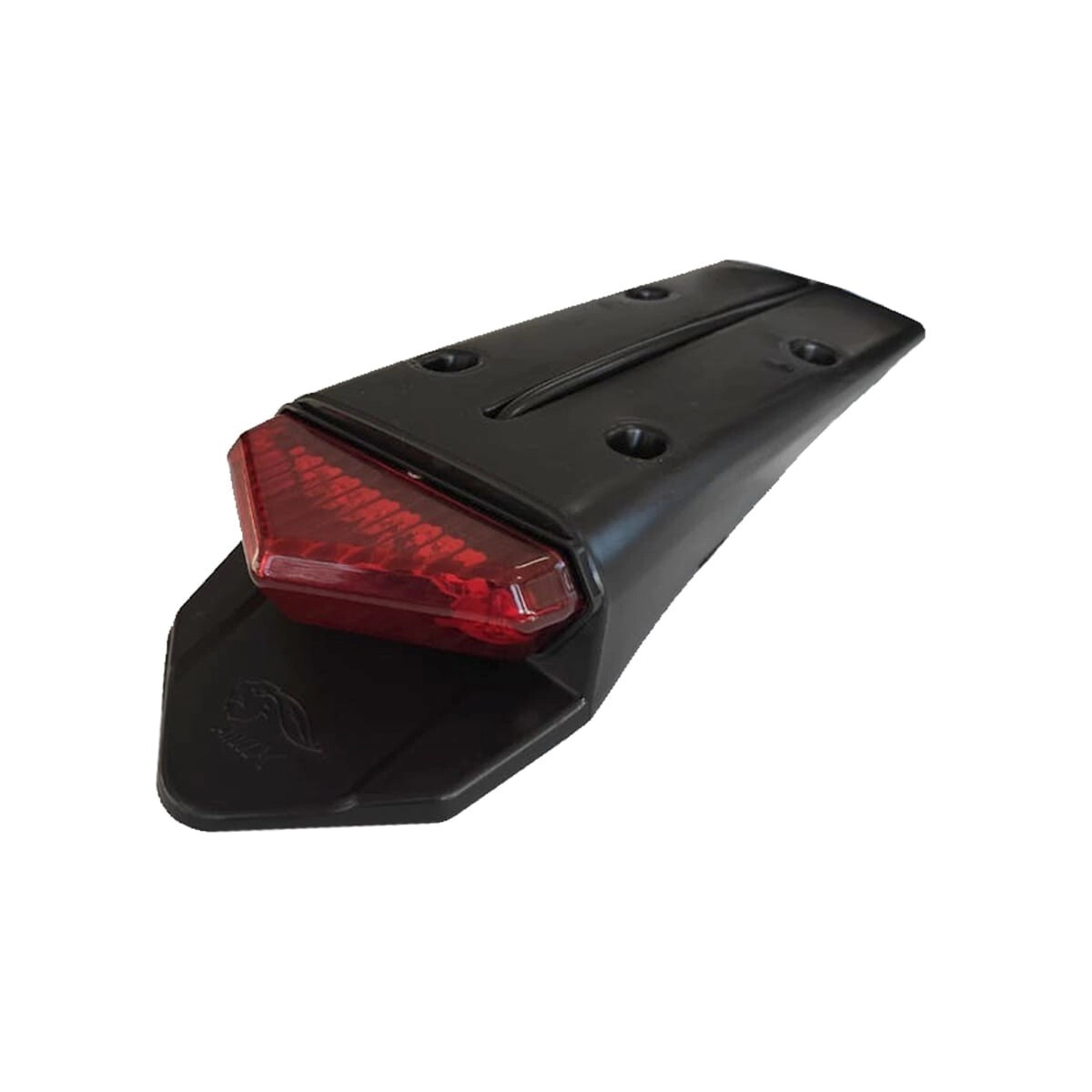 [AMX] Guardabarros trasero [Color: ROJO] Colín trasero universal con LED 12V