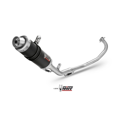 [MIVV] Escape system 1x1 GP carbon Yamaha MT-125 2015-19, YZF R125 2014-18