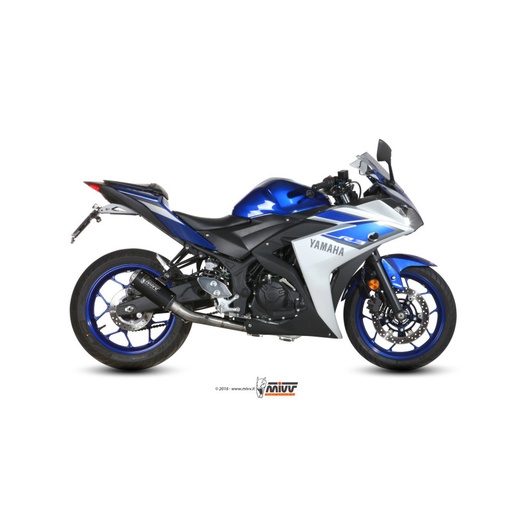 [MIVV] Escape system 2x1 MK3 Black Yamaha YZF R25 2015-24, MT-03 2016-24, YZF R3 2015-24