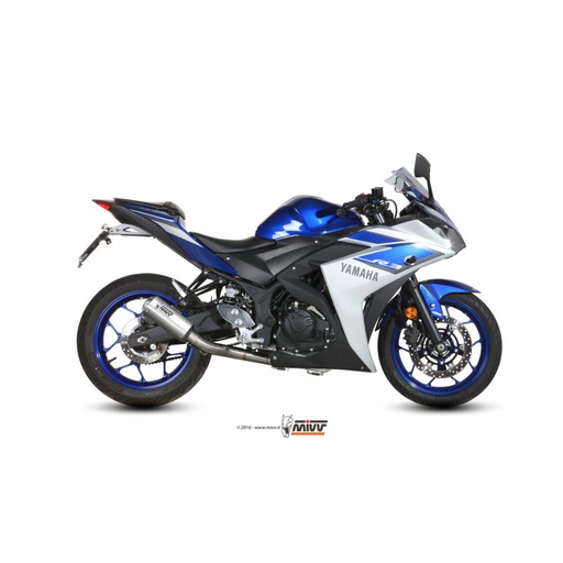 [MIVV] Escape system 2x1 MK3 St. Steel Yamaha YZF R25 2015-24, MT-03 2016-24, YZF R3 2015-24