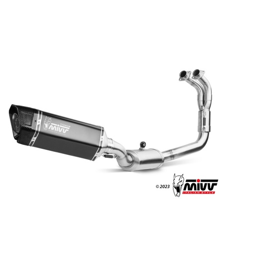 [MIVV] Escape system 2x1 SR-1 Black Titanium Yamaha YZF R7 2022-24