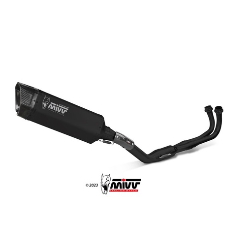 [MIVV] Escape Full system 2X1 SR-1 Black Titanium colector negro Yamaha T-MAX 560 2022-24
