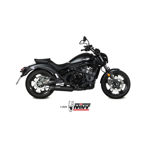 [MIVV] Escape System 2X1 HR-1 CON Tapa Carbono Kawasaki Vulcan Classic 900 17-23