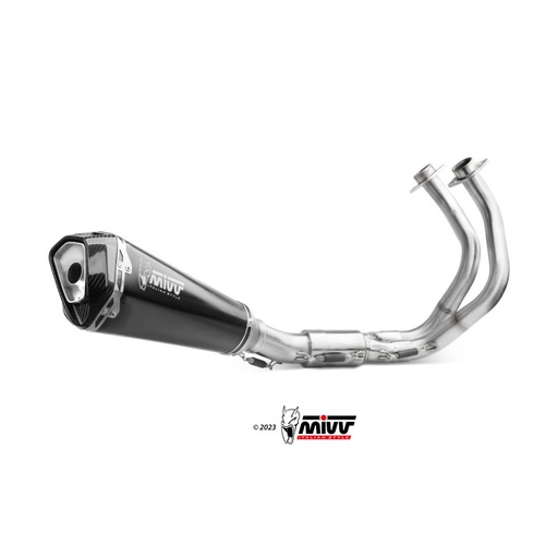 [MIVV] Escape Completo 2x1 Delta Race Black 2 sondas Kawasaki Ninja 650 / Z 650 2024-26