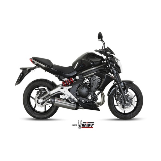 [MIVV] Escape system 2X1 Suono St. Steel con tapa carbono Kawasaki ER-6N 12-16, ER-6F 12-16