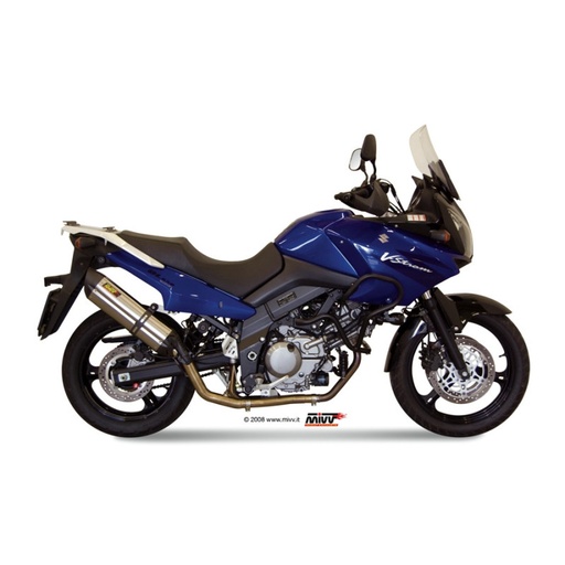 [MIVV] Escape system 2X1 Suono St. Steel con tapa carbono Suzuki DL V-Strom 650 2004-06