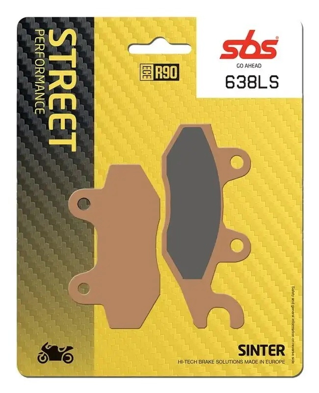 [SBS] Kit de Pastillas de freno 638- | FA165 | (Street) (Sinterizada) (Trasero) Ninja Triumph VOGUE Ac 350